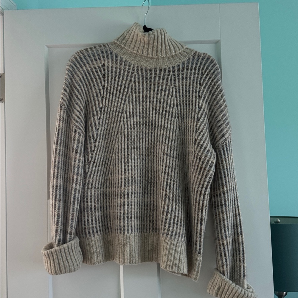 Cozy Striped Turtleneck Sweater